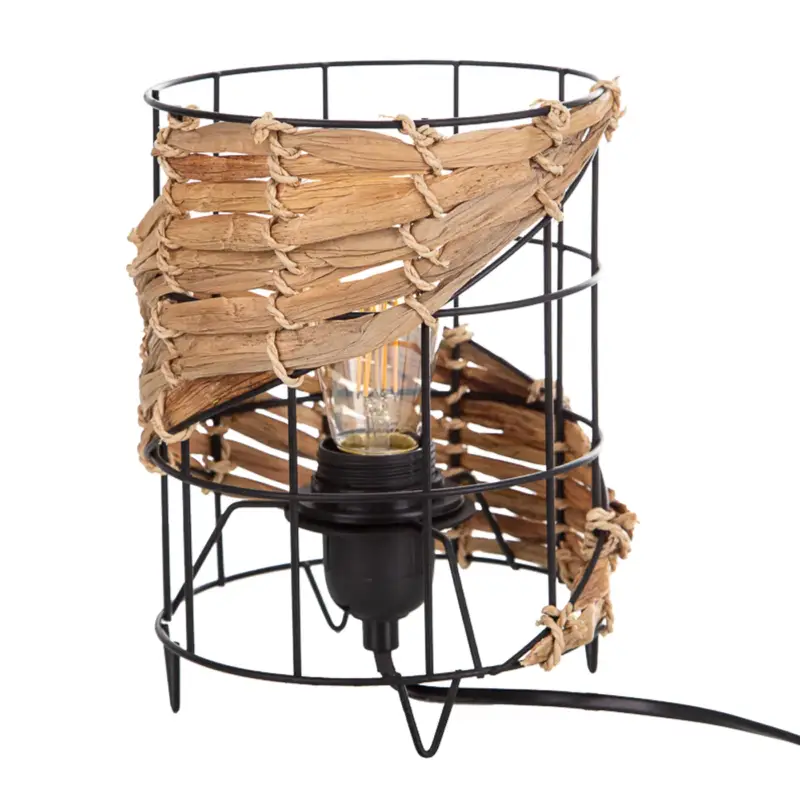 Wereldwijde Verzending Globo Tafellamp Java Metaal Zwart 1x E27