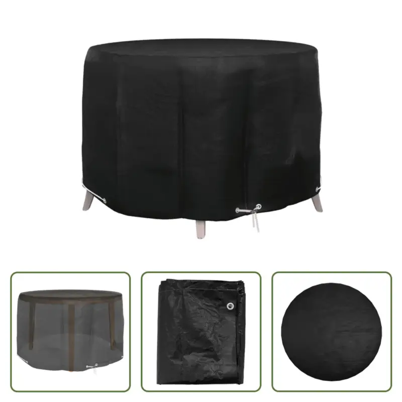 vidaXL Tuinmeubelhoes - zwart PE - 125 x 75 cm - water- en uv-bestendig Beperkt Aanbod