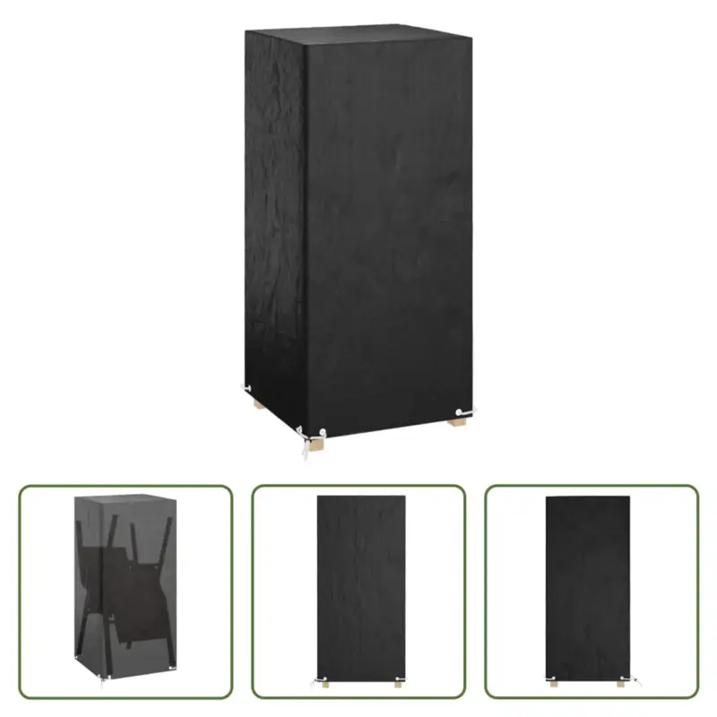 vidaXL Tuinstoelhoes - Water- en UV-bestendig - PE - 75x70x140 cm - Zwart Rechtstreeks Van De Fabrikant