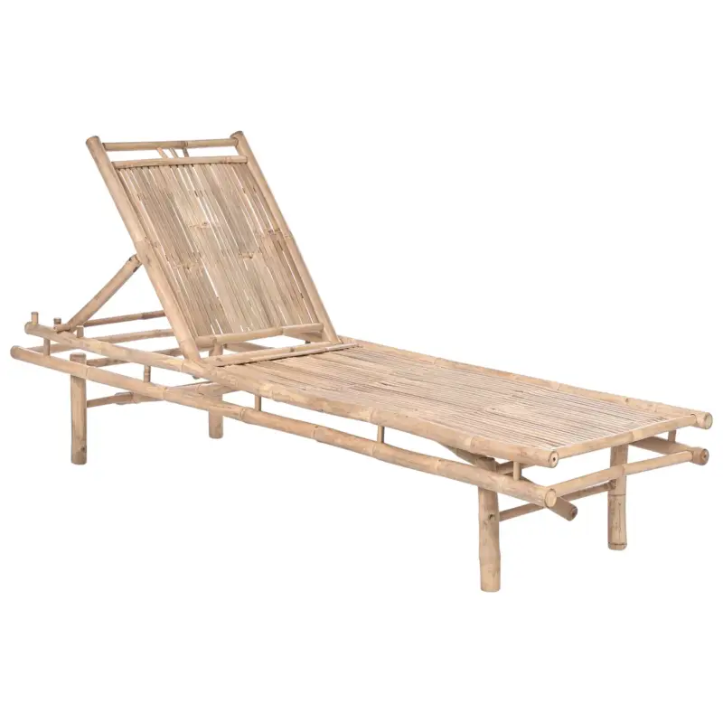 Beliani Ligstoel Sulmona Bruin 68x195x100 Cm Garantie Inbegrepen