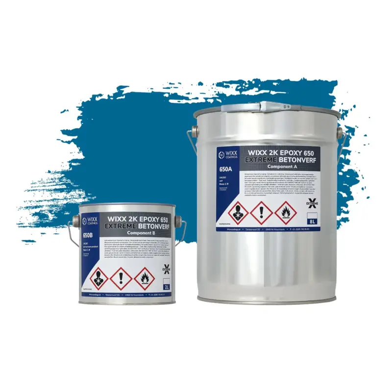 Wixx 2k Epoxy 650 Extreme Betoncoating - Ral 5017 - Verkeersblauw - 10l Weekendaanbieding