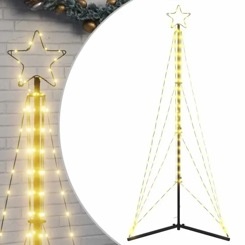 Vidaxl -led-kerstboom -wit -180 Cm -staal Beperkt Aanbod
