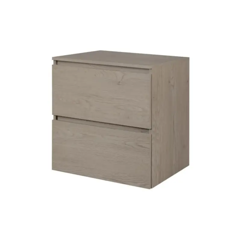 3xe Living - Wandkast - Donker Eiken, 2 Laden - 60 X 57 X 46 Cm Express Levering