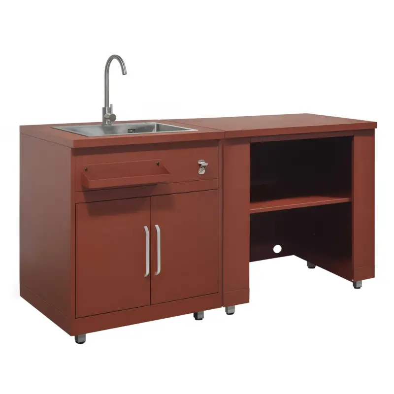 Alleen Vandaag Oviala Buitenkeuken Met 2 Elementen Memphis Baksteenkleurig