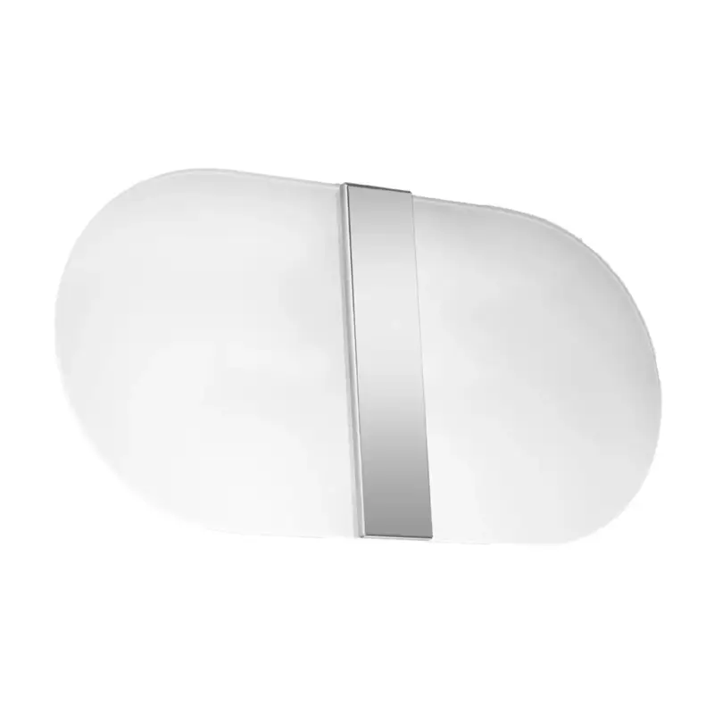 Ambachtelijk Sollux Lighting - Wandlamp - Salia Wit/chroom Glas/staal