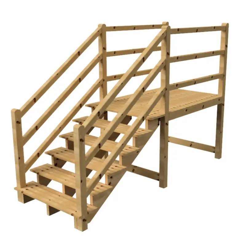 Vinuovo Milano Buitentrap 6 Treden - Bordes L189 X B120 Cm - Leuning L+r Trendy