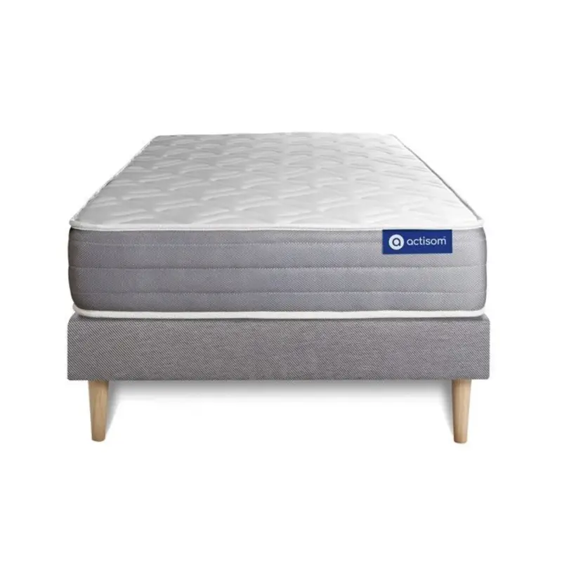 Actieprijs Actisom - Matras + Boxspring Actiflex Dream - 372 Pocketveren, Traagschuim 4 Cm, 5 Zones - 90x200 Cm