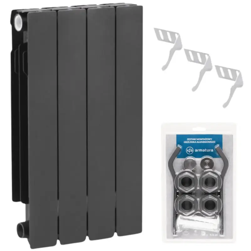 Fluidheat - Verticaal Aluminiumradiator - Adr 600 - Grijs - 67 X 48 Cm - 762 W Betaalbaar