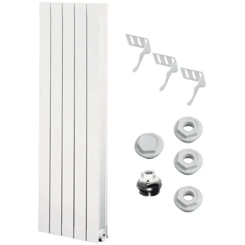 Populair Global Radiatori - Verticaal Aluminiumradiator - Oscar 1200 - Wit - 125x32 Cm - 868 W