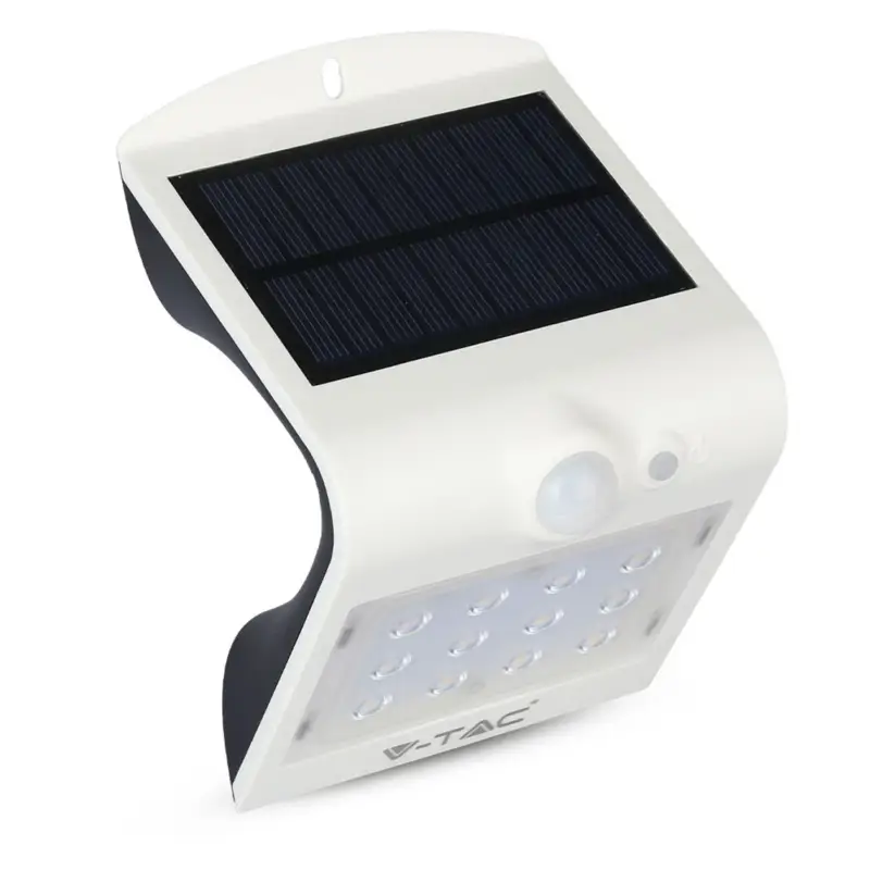 V-tac Vt-767-2-w Solar Wandlamp - Ip65 Waterdicht - Wit - 1.5w - 220 Lumen - 4000k Nu Kopen