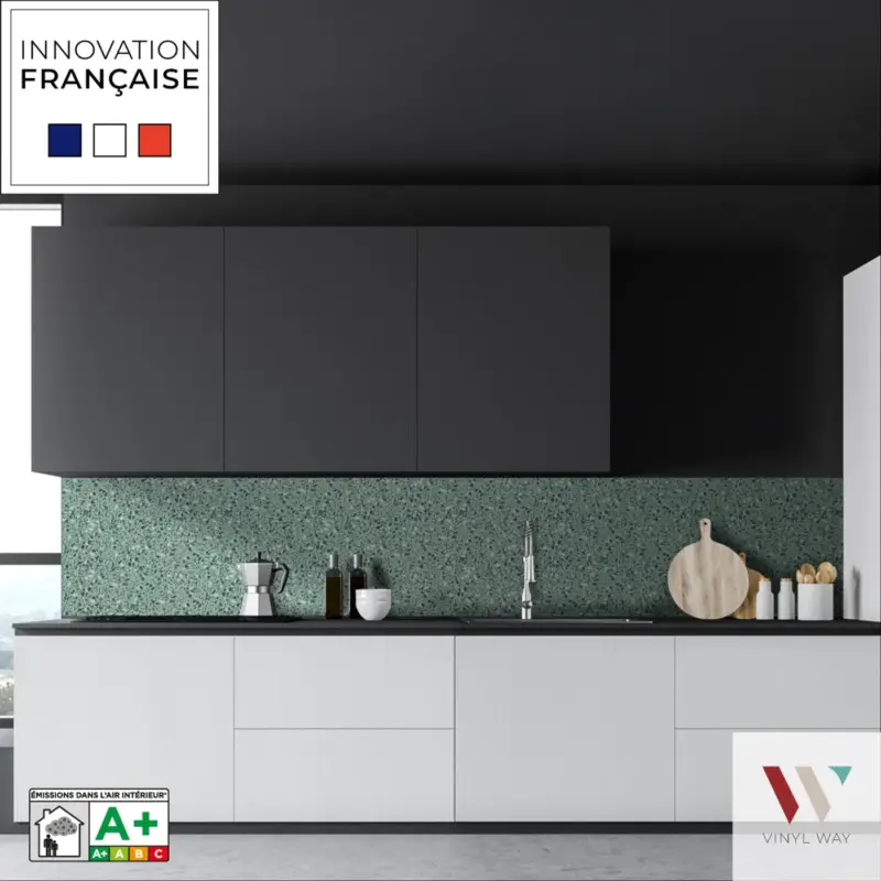 Voordeelprijs 8 zelfklevende tegels 20x20cm Medan / Terrazzo / blauw - Vinyl Way