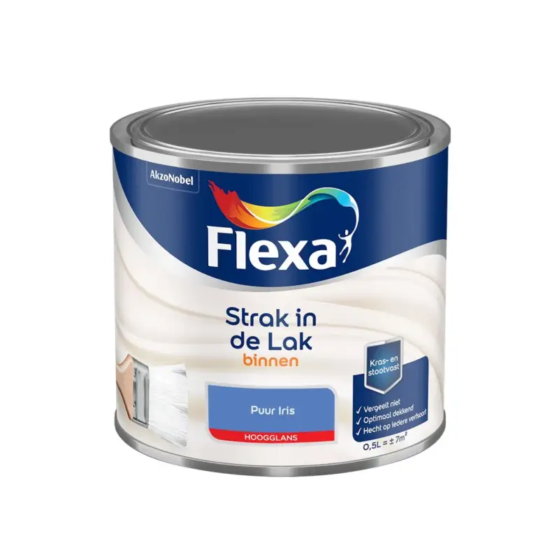 Actieprijs Flexa - Strak In De Lak Binnenlak Hoogglans - Puur Iris - Meng - 0.5 L