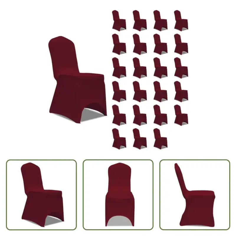 vidaXL Stoelhoes Stretch - Bordeauxrood - Geschikt voor stoelen tot 100 cm Bestseller