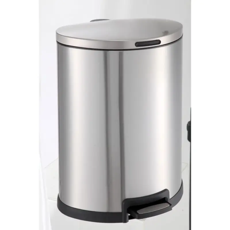 Sencys Pedaalemmer - RVS - Zilver - 45.5x45.5x73cm - 45L Topkwaliteit