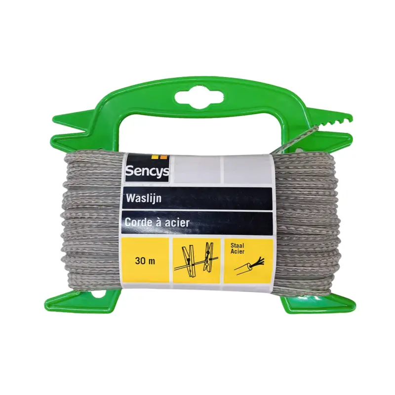 Trendy Sencys waslijn staal 3mmx30m