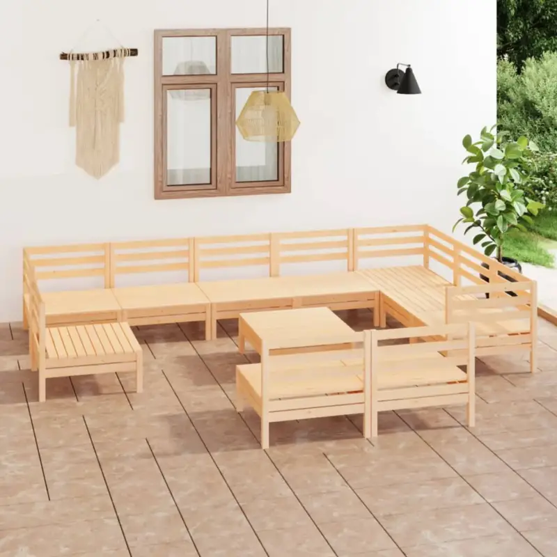 vidaXL Tuinset Pallet Grenenhout - 63.5x63.5x62.5 cm - Modulair Ontwerp Favoriet