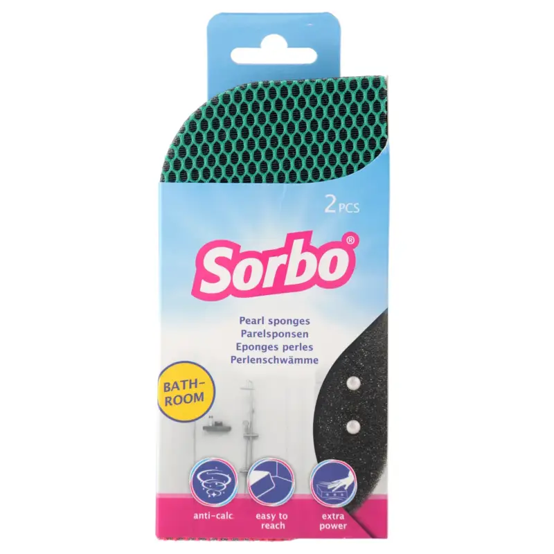 Sorbo parelsponzen badkamer 2 stuks Speciale Aanbieding