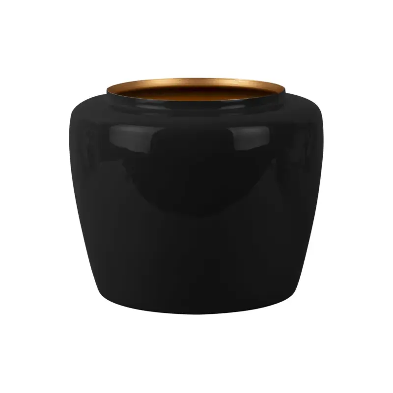 Ambachtelijk Present Time - Bloempot Grand Medium - Zwart