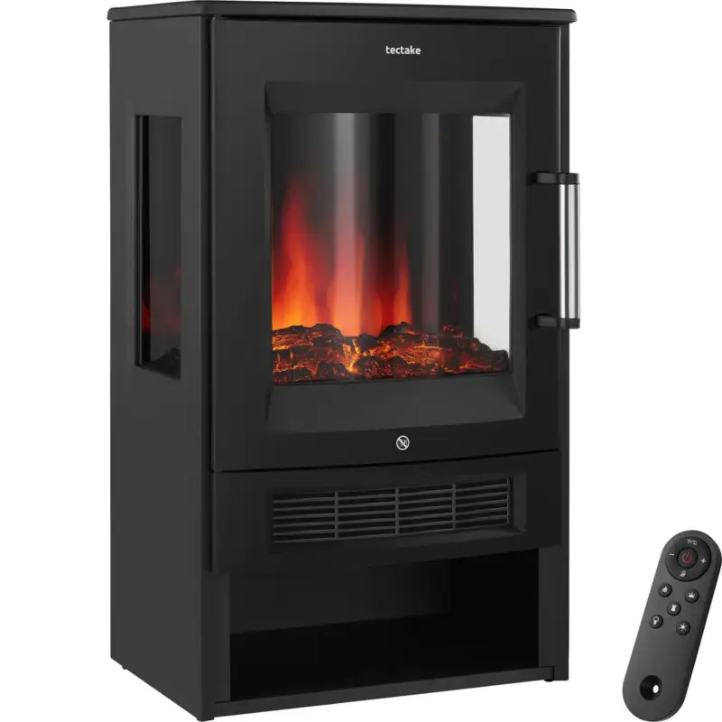 Tectake Elektrische Haard Aidan - 2 Verwarmingsniveaus - Vlameffect - Wifi-app - Zwart Betrouwbaar