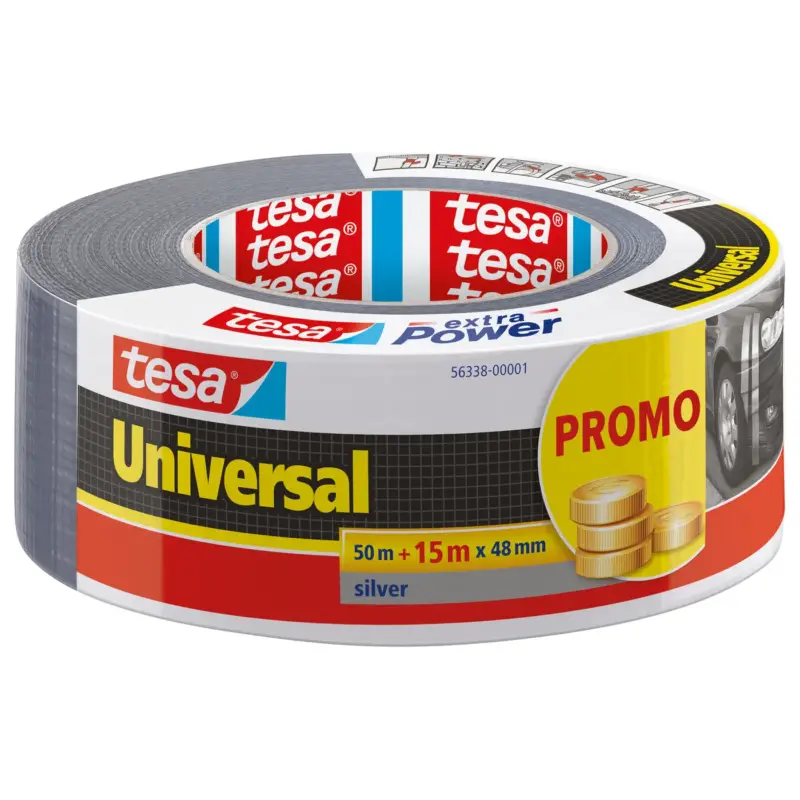 Actieprijs Tesa Duct tape Extra Power - Zilver - 65m x 48mm
