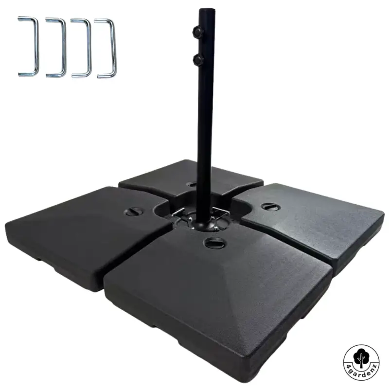 4gardenz Parasolvoet-tegels Vulbaar 120 Kg – 4-delige Set Voor Zweefparasols En Grote Parasols Bestseller