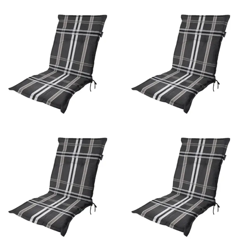 Alleen Vandaag Madison - Tuinstoelkussen Lage Rug Nils taupe - Ca. 105x50 cm - Set van 4