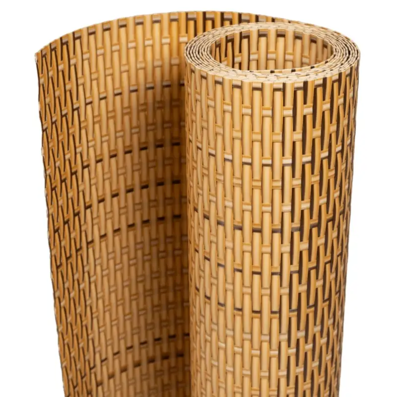 vidaXL Balkonscherm - Poly Rattan - 500x100 cm - Lichtbruin Populair