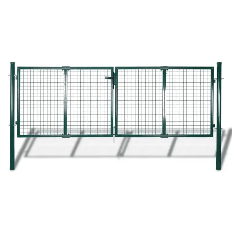 vidaXL Stalen Poort 306x175 cm - Groen Hete Deal