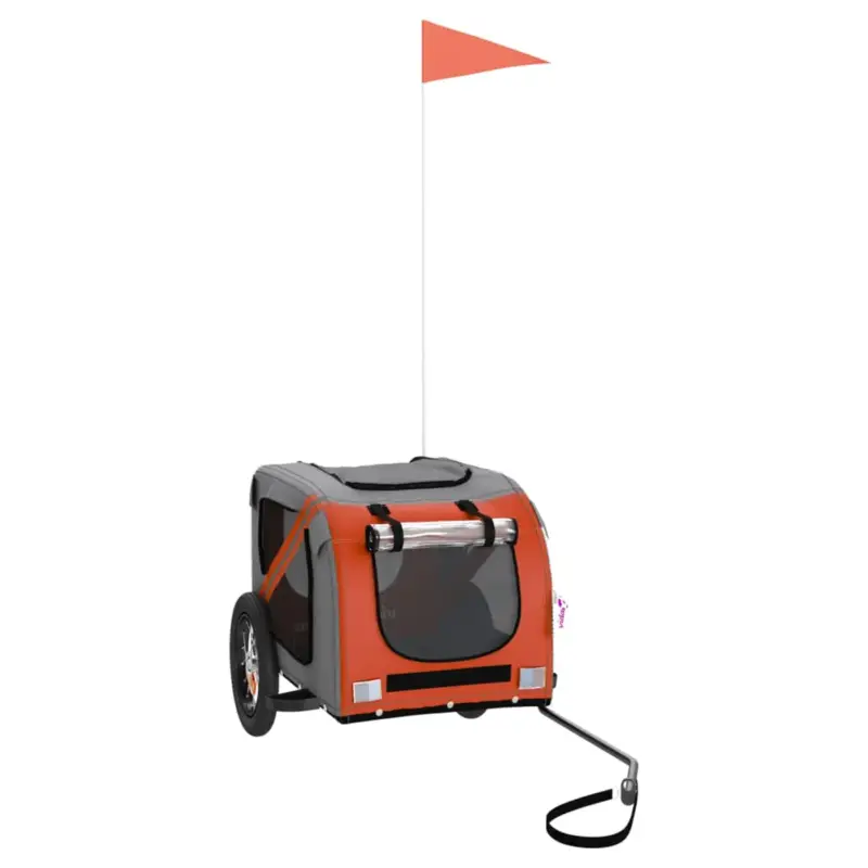 Vidaxl -fietstrailer -oranje -124 X 53 X 53 Cm -ijzer Merkproduct
