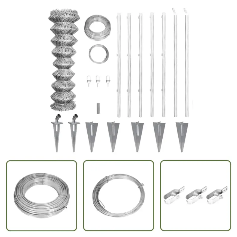 vidaXL Gegalvaniseerd Gaashek 1.5x15m - Hoogwaardig Stalen Omheining Beste Prijs