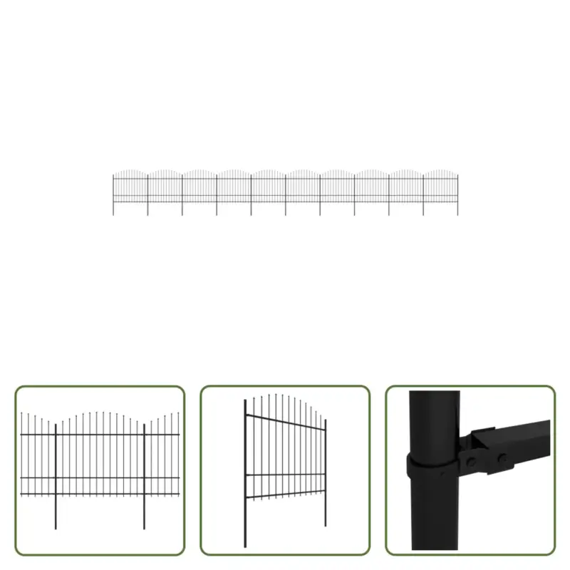 vidaXL Tuinhek - Staal - 17m - Veilig en Stevig Laatste Kans