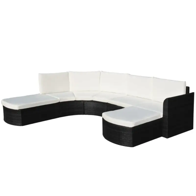 vidaXL Loungeset - 4-delig - Zwart - Inclusief Kussens - Lounge Set - Tuinset Betrouwbaar