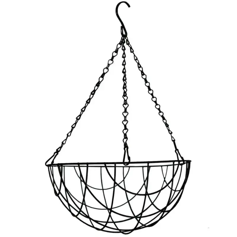 Alleen Vandaag Bloempot Hangmand - Zwart - Incl Ophangmateriaal - 25 Cm