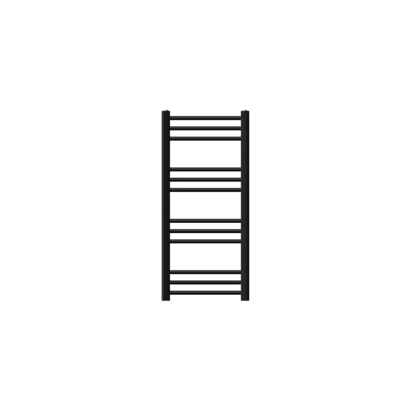 Luxebath Sahara 400x800 Mm Mat Zwart Gebogen Badkamer Radiator Met Zijaansluiting Gereduceerde Prijs