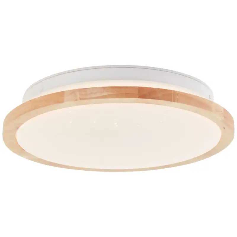 Wereldwijde Verzending Brilliant plafondlamp badkamer Farica Starry hout ⌀28cm 12W