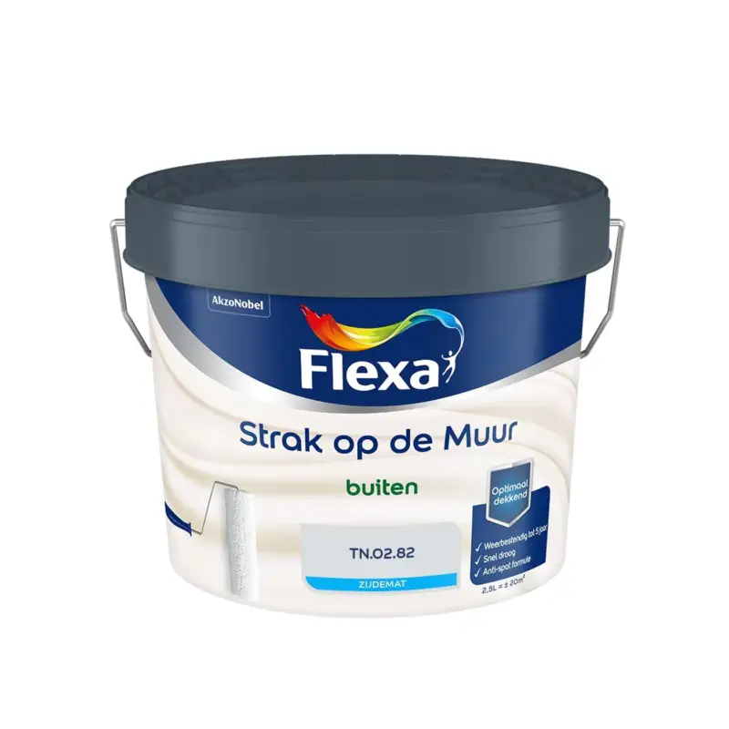 Alleen Vandaag Flexa - Strak Op De Muur Buiten Zijdemat - Tn.02.82 - Meng - 2.5 L
