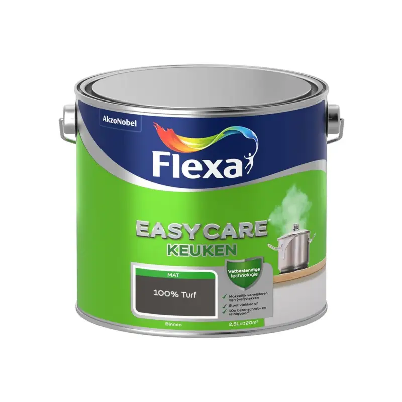 Voordeelprijs Flexa - Easycare Keuken - 100% Turf - Meng - 2.5 L