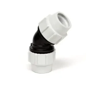 PE knie 45° 40 mm (2x knel) Nieuw