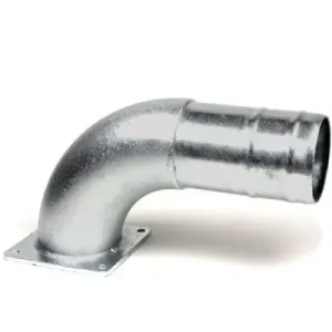 Express Levering 4″ bocht 90° + vierkantflens (P)